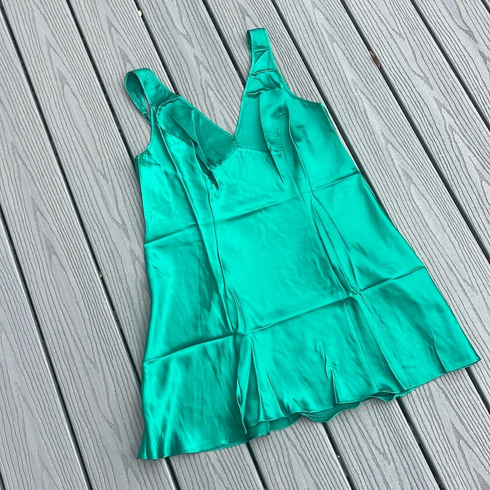 Emerald Green Plunge Chemise